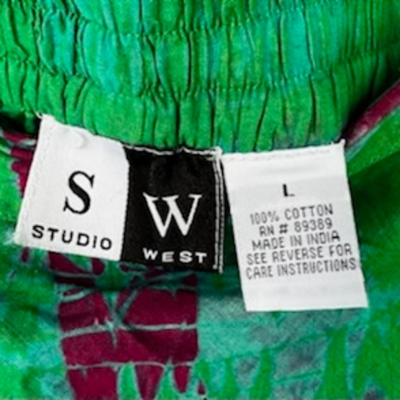 STUDIO WEST VINTAGE TYE DIE FLAIR SKIRT SIZE LARGE - Picture 4 of 10